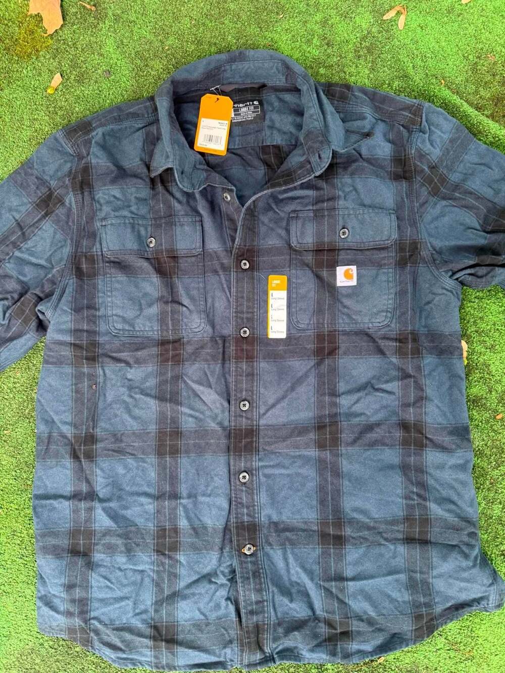 Carhartt Loose Fit Heavyweight Flannel Long-Sleeve Plaid Shirt